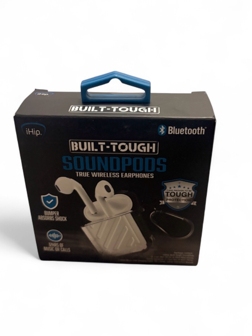 Built-Tough Soundpods True Wireless Earphones - Blue & Black Packaging